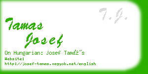 tamas josef business card